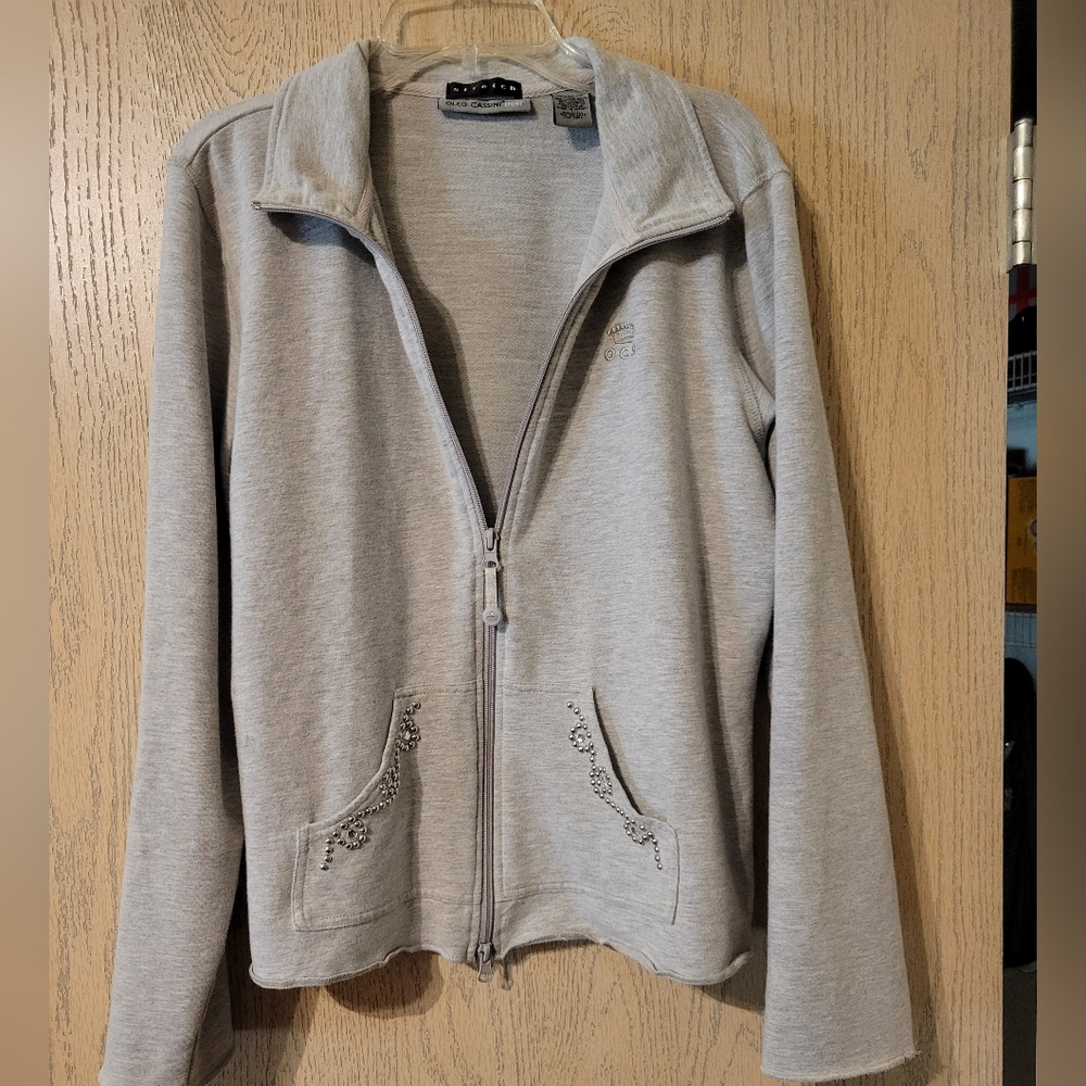 OLEG CASSINI SPORT Zippered Sweatshirt size L